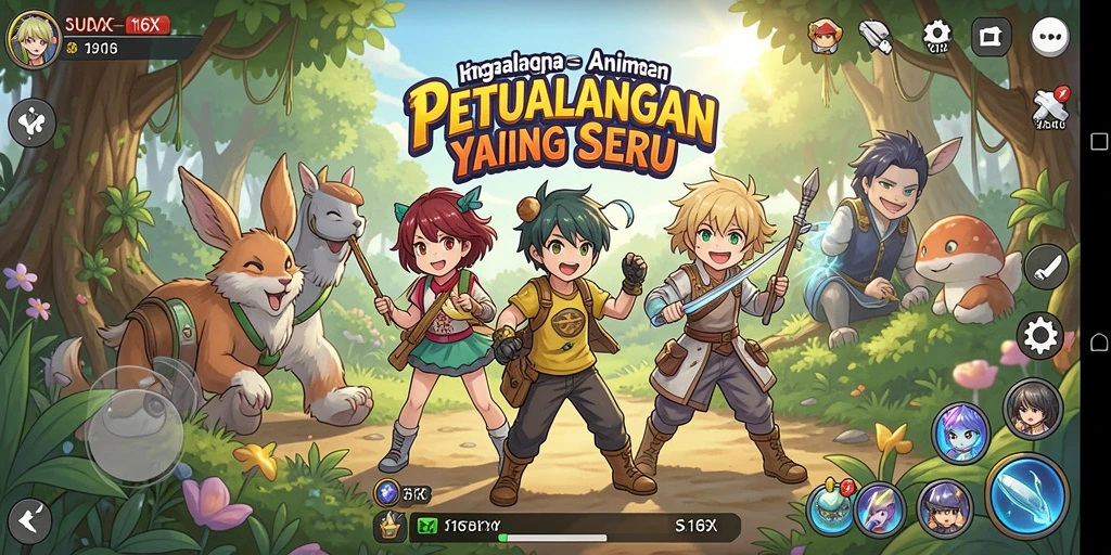 Gameplay seru dan interaksi karakter dalam 116X yang menarik.