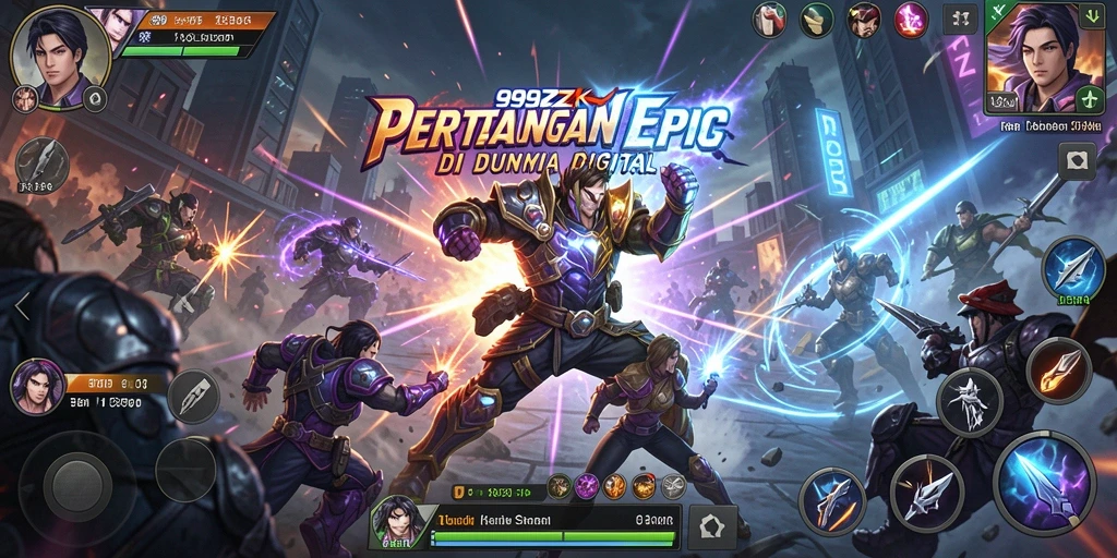 Tampilan pertarungan seru di dalam arena 999ZK.