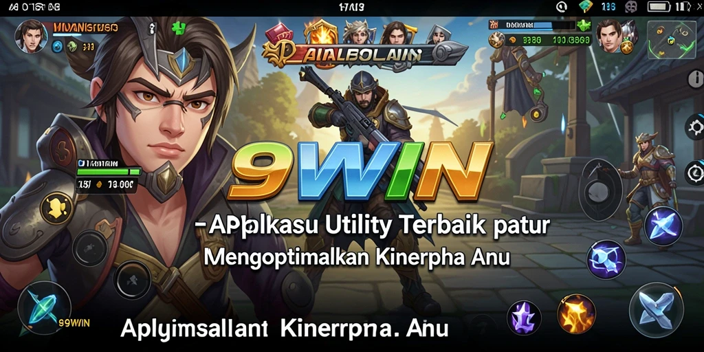 Tampilan antarmuka utama aplikasi 9WIN yang menampilkan fitur pengelolaan Utility.
