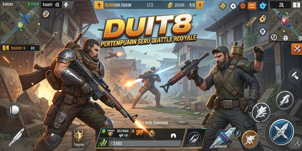 Gameplay seru DUIT8 penuh dengan aksi Battle Royale.