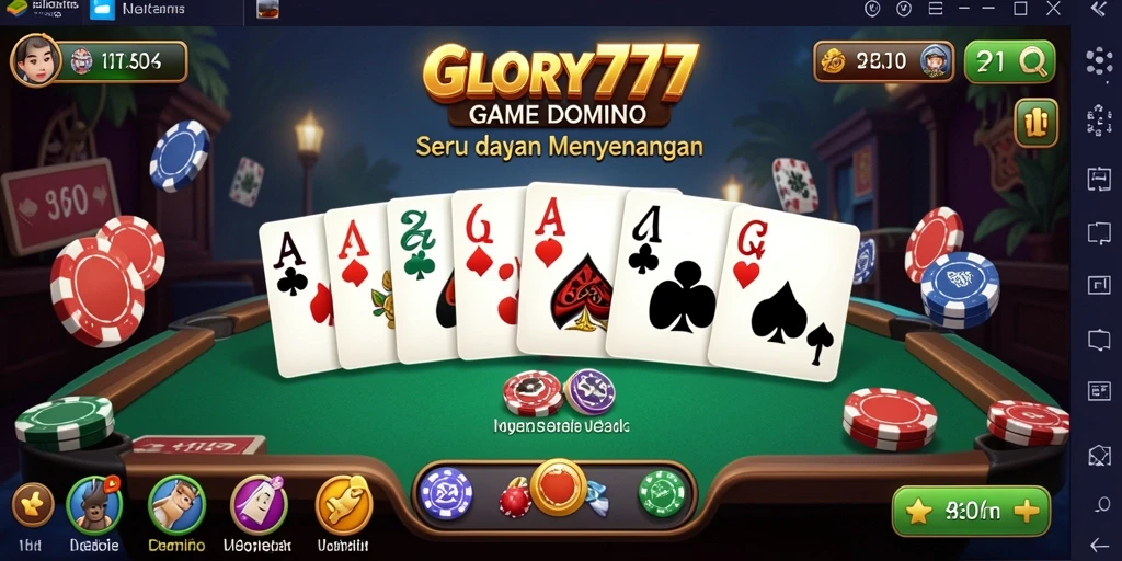 Tampilan gameplay seru di GLORY777 yang memukau.