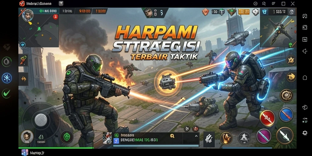 Tangkapan layar HARAPJP menampilkan aksi pertempuran yang menegangkan dan strategi pemain.