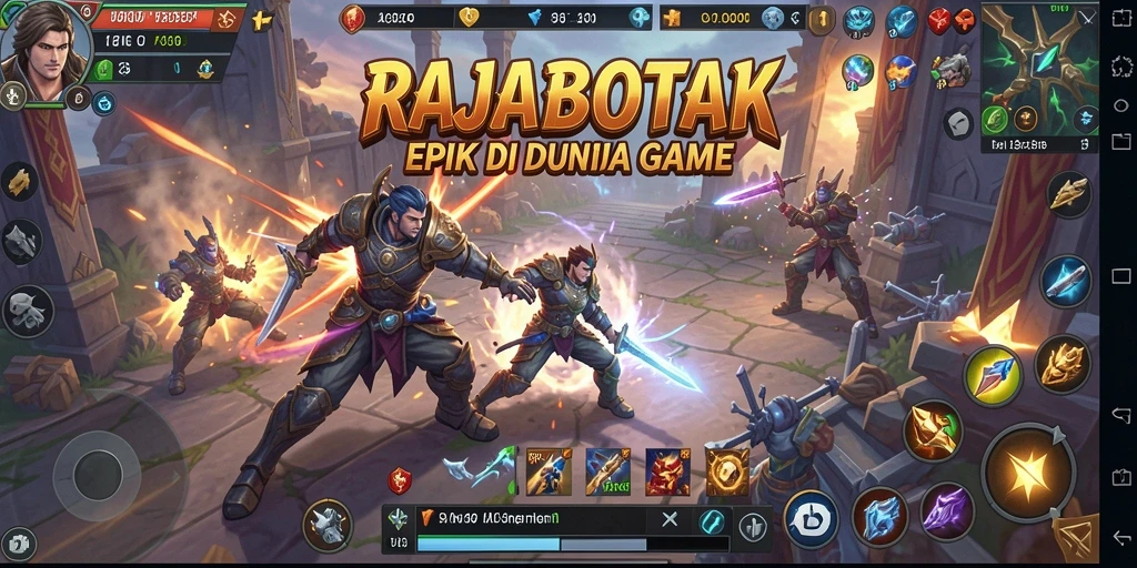 Gameplay seru RAJABOTAK dengan pertarungan yang menegangkan.
