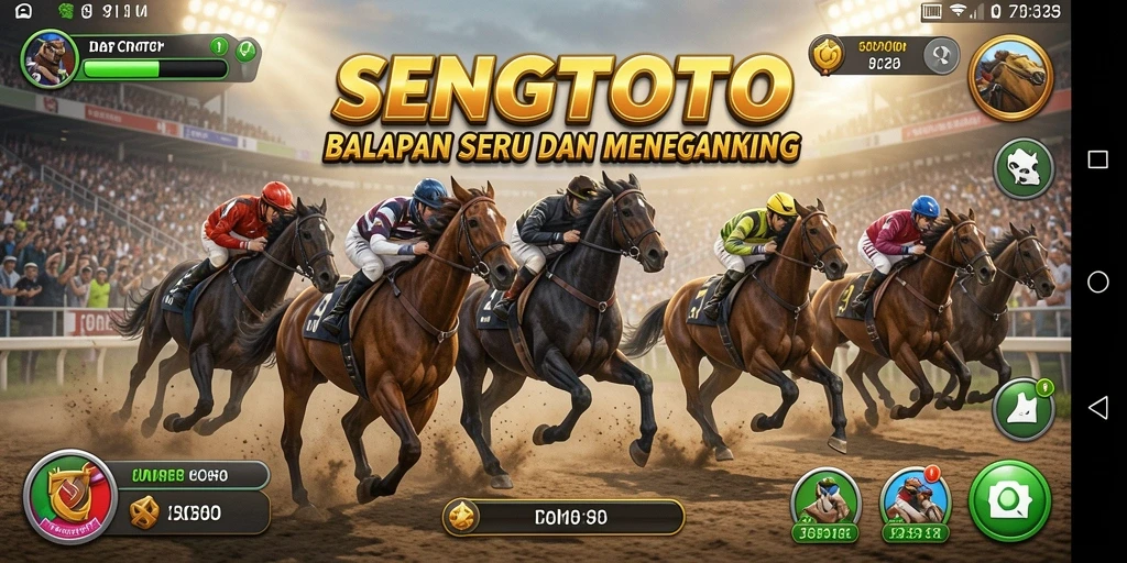 Tangkapan layar SENGTOTO menampilkan balapan mobil yang intens dan grafis yang memukau.