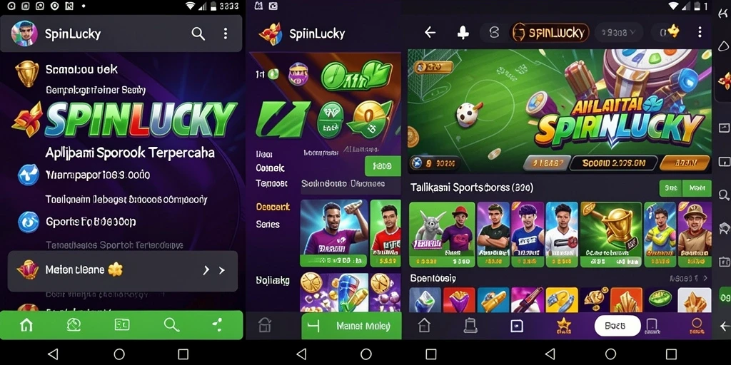 Tampilan gameplay menarik dari aplikasi Sportsbook SPINLUCKY.